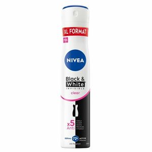 NIVEA Black&White Invisible Clear Antiperspirant sprej 200 ml obraz
