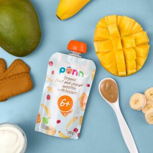 SALVEST Põnn Ovocné smoothie s jogurtem a sušenkami BIO 110 g obraz