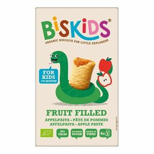 BELKORN BISkids BIO měkké dětské sušenky s jablečným pyré bez přidaného cukru 33% ovoce 120 g obraz