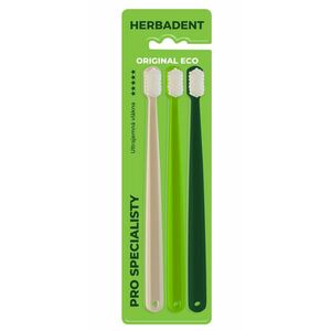 HERBADENT Original ECO 5* Tripplepack Zubní kartáček, ultra jemná vlákna, v blistru 3 ks obraz