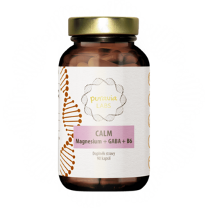 PURAVIA LABS CALM Magnesium + GABA + B6, 90 kapslí obraz