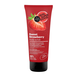 SKIN SUPER GOOD Tělový peeling - Sladká jahoda 200 ml obraz
