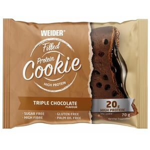 WEIDER Filled Protein Cookie High Protein, proteinový koláček s náplní, Triple Chocolate 70 g obraz