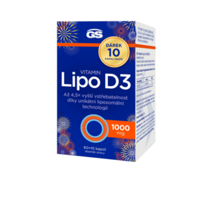 GS Vitamin Lipo D3, 1000 IU, 70 kapslí obraz