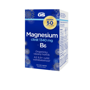 GS Magnesium citrát 1340 mg + B6 100 tablet obraz