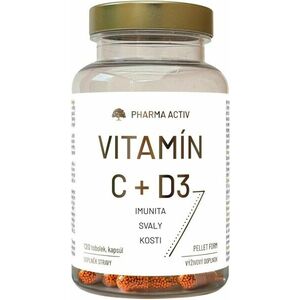 PHARMA ACTIV Vitamín C + D3 120 tobolek obraz