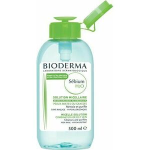 Bioderma Čisticí pleťová voda pro mastnou pleť Sébium H2O (Solution Micellaire) 500 ml s pumpičkou obraz