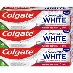 Colgate Bělicí zubní pasta Advanced White Baking Soda & Vulcanic Ash Trio 3 x 75 ml obraz