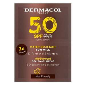 Dermacol Voděodolné opalovací mléko SPF 50 (Water Resistant Sun Milk) 2 x 15 ml obraz