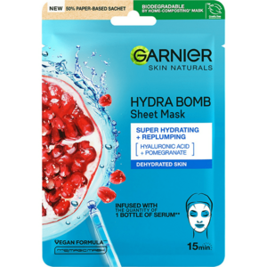 Garnier Super hydratační vyplňující maska Moisture&Aqua Bomb (Skin Tissue Superhydrating Mask) 28 g obraz