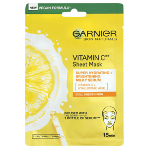 Garnier Hydratační textilní maska pro rozjasnění pleti s vitamínem C Skin Naturals 28 g obraz