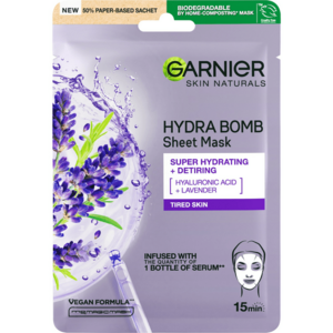 Garnier Hydratační textilní maska proti projevům únavy s výtažkem z levandule Skin Naturals Hydra Bomb (Tissue Mask) 28 g obraz