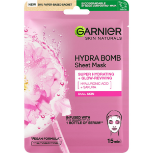 Garnier Oživující textilní maska s výtažkem ze sakury Skin Naturals (Hydra Bomb Sheet Mask) 28 g obraz
