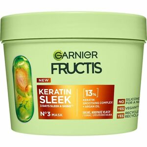 Garnier Maska pro suché a krepaté vlasy Fructis Keratin Sleek (Mask) 370 ml obraz