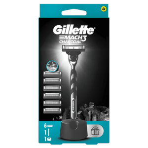 Gillette Holicí strojek Mach3 Charcoal + 6 hlavic obraz