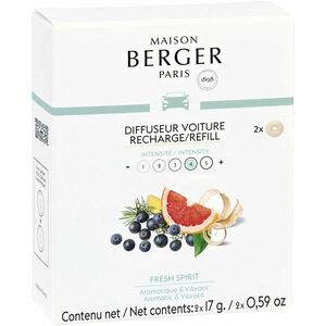Maison Berger Paris Náhradní náplň do difuzéru do auta Fresh Spirit (Car Diffuser Recharge/Refill) 2 ks obraz