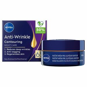 Nivea Noční krém pro zlepšení kontur 65+ (Anti-Wrinkle Contouring Night Care) 50 ml obraz