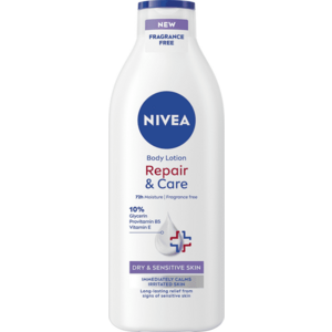 Nivea Tělové mléko pro suchou a citlivou pokožku Repair & Care (Body Lotion) 400 ml obraz