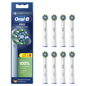 Oral B Náhradní kartáčkové hlavice Cross Action White EB50 8 ks obraz