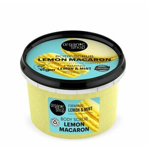Organic Shop Zpevňující tělový peeling Lemon Macaron Citron a máta (Firming Body Scrub) 250 ml obraz