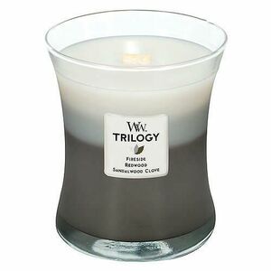 WoodWick Vonná svíčka váza Trilogy Warm Woods 275 g obraz