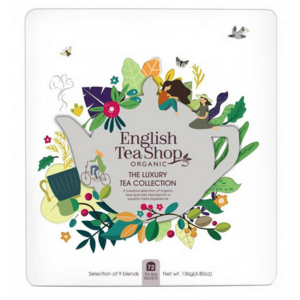 English Tea Shop Dárková sada Luxury bílá v plechové kazetě BIO 72 sáčků obraz
