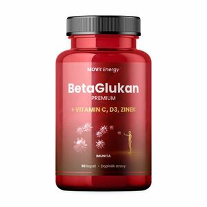 MOVit Energy BetaGlukan 350 mg + Vitamin C, D3, Zinek Premium 60 kapslí obraz