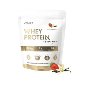 Venira Whey protein příchuť jahoda-vanilka 1000 g obraz