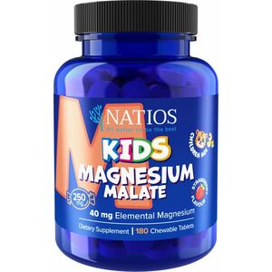 Natios Kids Magnesium Malate 250 mg 180 jahodových tabletek obraz
