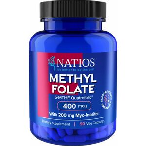 Natios Methyl Folate - Aktivní kyselina listová 400 mcg 90 veganských kapslí obraz