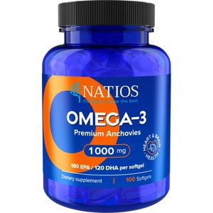 Natios Omega-3 Premium Anchovies 1000 mg 100 softgel kapslí obraz