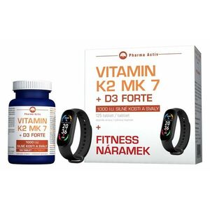 Pharma Activ Vitamín K2 MK 7 + D3 Forte 125 tablet + Fitness náramek obraz