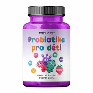 MOVit Energy Probiotika pro děti s vitamíny 60 cucavých tablet obraz