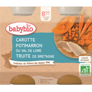 BABYBIO mrkev a dýně se pstruhem 2 x 200 g obraz