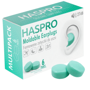 HASPRO Mold6 silikonové špunty do uší, mátové 6 párů 12 ks obraz