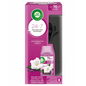AIRWICK Automatický difuzér Freshmatic šedý s náplní Jemný satén a měsíční lilie 250 ml obraz