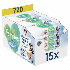 PAMPERS Dětské vlhčení uborusky, Harmonie Aqua 720 ks obraz