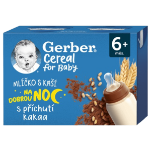 GERBER Cereal mlíčko s kaší s příchutí kakaa 2 x 200 ml obraz