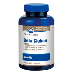 PHARMA ACTIV BETA GLUKAN Forte s vitaminem C a zinkem 60 kapslí obraz