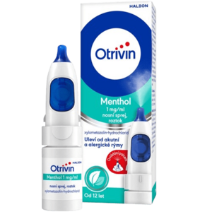 OTRIVIN Menthol 1mg/ml nosní sprej při léčbě ucpaného nosu 10 ml obraz