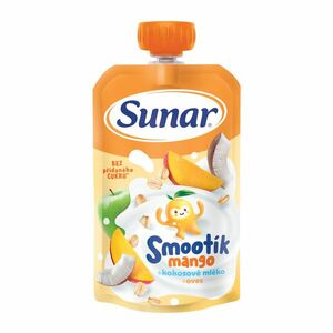 SUNAR Smootík dětská kapsička mango, kokosové mléko, ovesné vločky 12m+ 120 g obraz