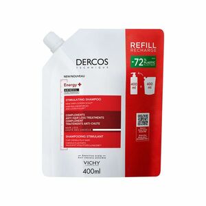VICHY DERCOS Energy+ Stimulační šampón proti vypadávání vlasů - náhradní náplň 400 ml obraz