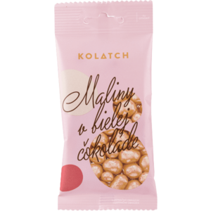 KOLATCH BIO Dražé maliny sušené mrazem v bílé čokoládě 35 g obraz