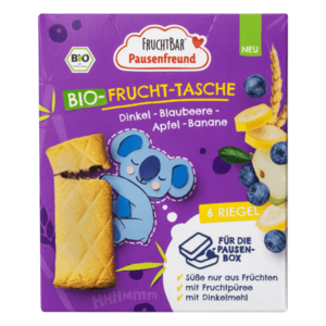FRUCHTBAR BIO Špaldové taštičky jablko, borůvky a banán 6 x 22 g obraz