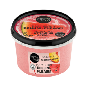 ORGANIC SHOP Hydratační tělový peeling Bellini, please! Vodní meloun a broskev 250 ml obraz