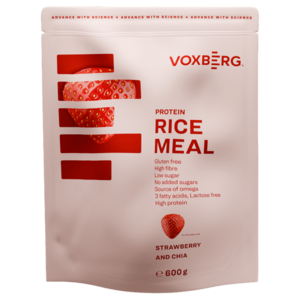 VOXBERG Protein Rice Meal Jahoda & Chia 600 g obraz