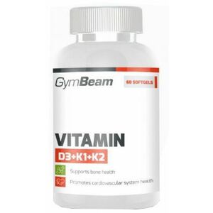 GYMBEAM Vitamin D3+K1+K2 - GymBeam 60 kapslí obraz