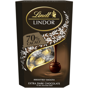 LINDT Lindor pralinky Hořká čokoláda 70% 337 g obraz