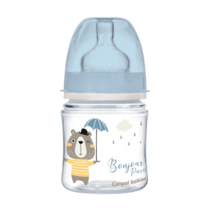 CANPOL BABIES Lahev se širokým hrdlem Bonjour Paris modrá 120 ml obraz