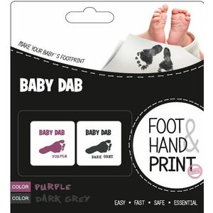 BABY DAB Barva na dětské otisky fialová, šedá 2 ks obraz